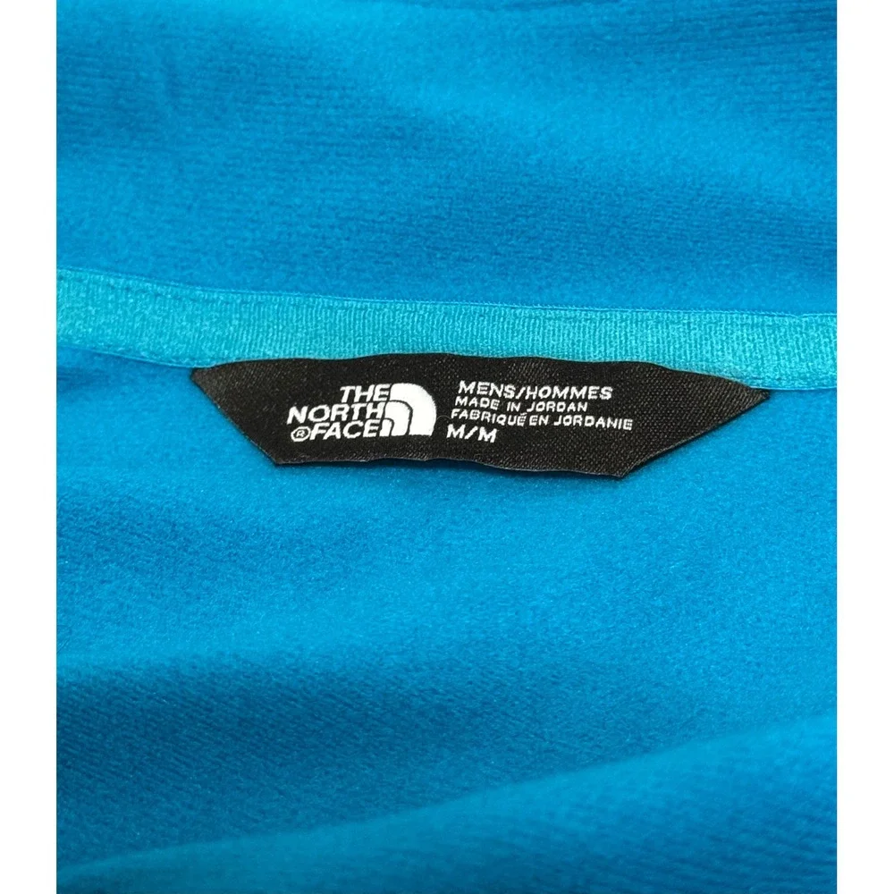 The North Face Mens Quarter Zip Pullover Teal Blue Long Sleeve Active Top Size M